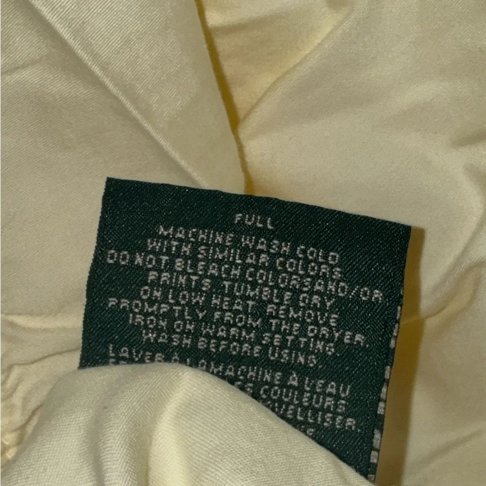 Ralph Lauren Dunham Buttercream Yellow 4pc full double sateen cotton Sheet Set